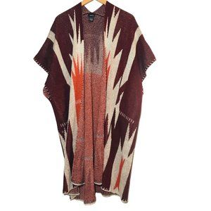 Rue21 Boho Southwestern Open-Front Longline Knit Cardigan – One Size